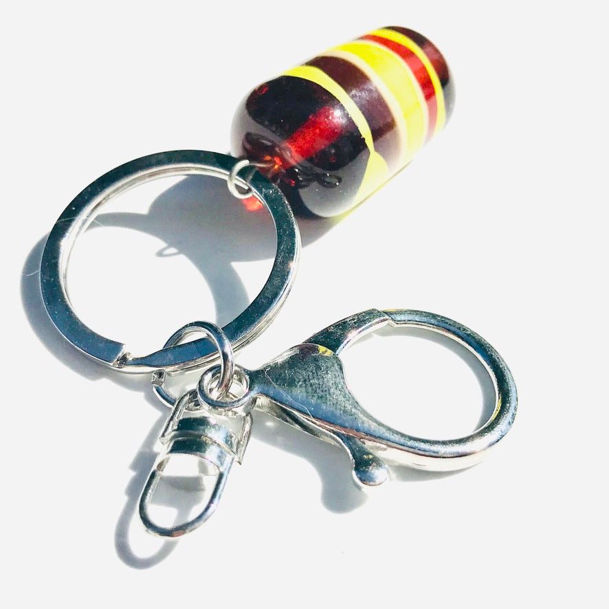 Ambra Yellow Murano - Labelle Ikeya Création Originale - Porte Clefs Murano