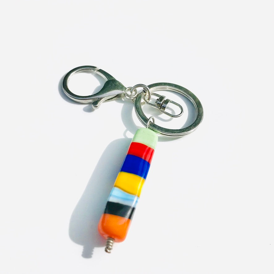 Caillou Longha Terra Murano - Labelle Ikeya Création Originale - Porte Clefs Murano