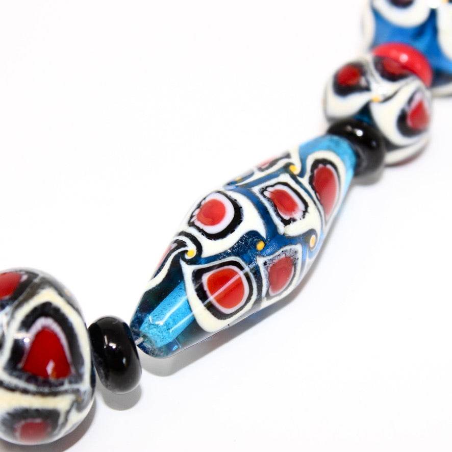 Blue Paon PuyLi Prestige - Labelle Ikeya Création Originale - Collier