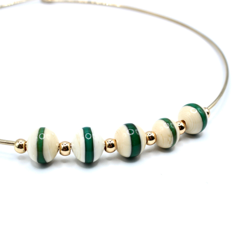 Verdura Oro Ras de cou Murano doré à l'or fin - Labelle Ikeya Création Originale - Ras de cou