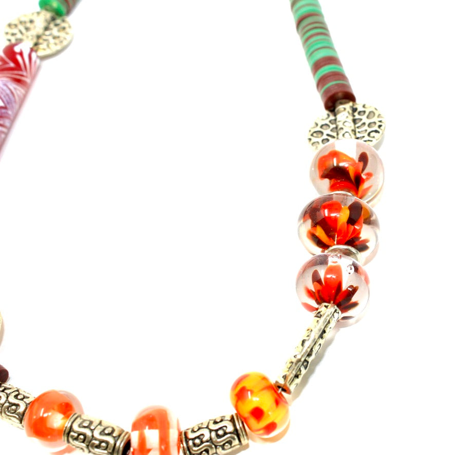 Verde Amor Heishi Murano - Labelle Ikeya Création Originale - Collier