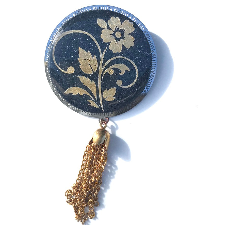 Fleur Dorée Majestueuse - Labelle Ikeya Création Originale - Broches