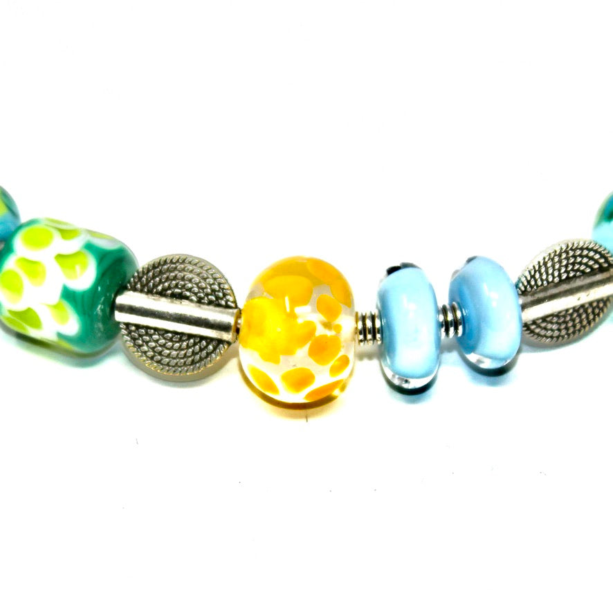 Oeil de Paon Murano - Labelle Ikeya Création Originale - Ras de cou