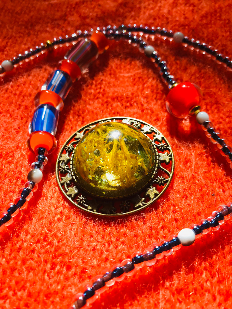 Orange Cool Sautoir - Labelle Ikeya Création Originale - Collier