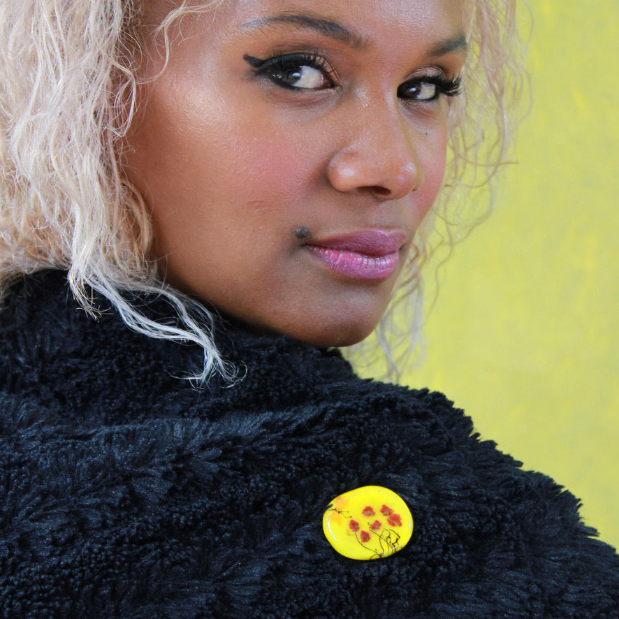 Potentille Broche Murano - Labelle Ikeya Création Originale - Broches