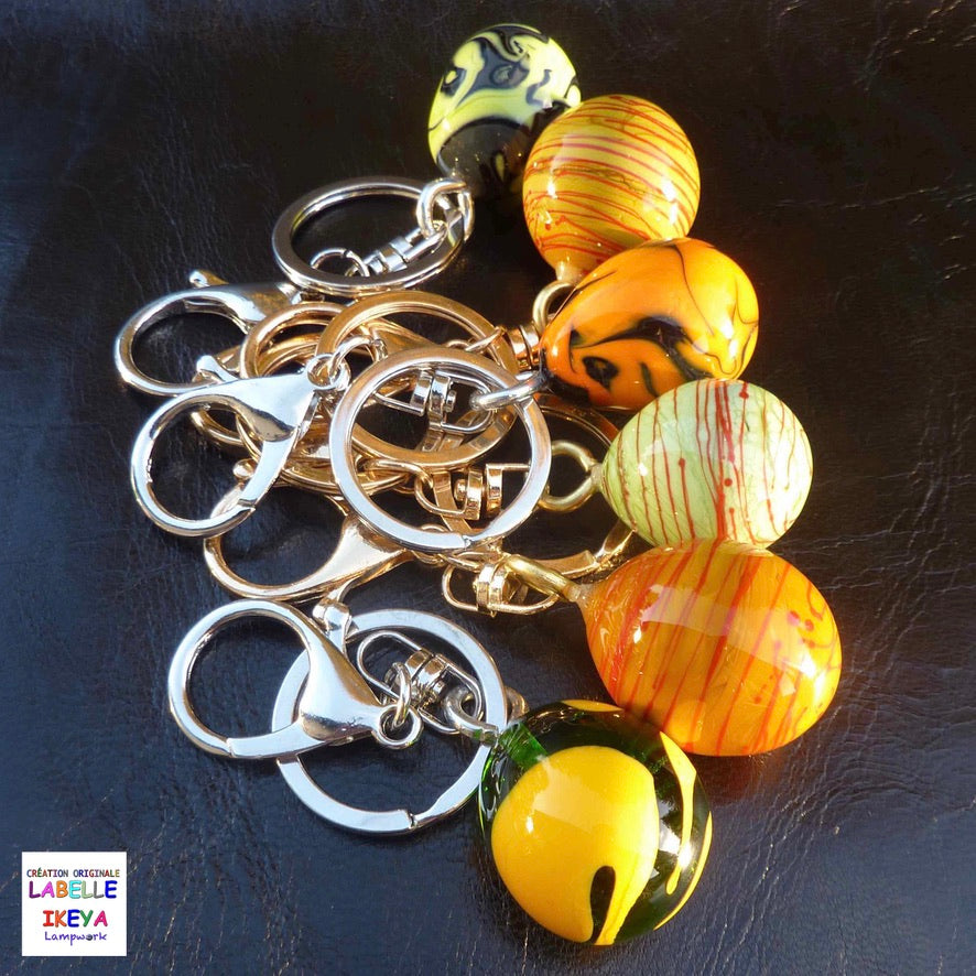 Œuf Fil de Soleil Murano - Labelle Ikeya Création Originale - Porte Clefs Murano