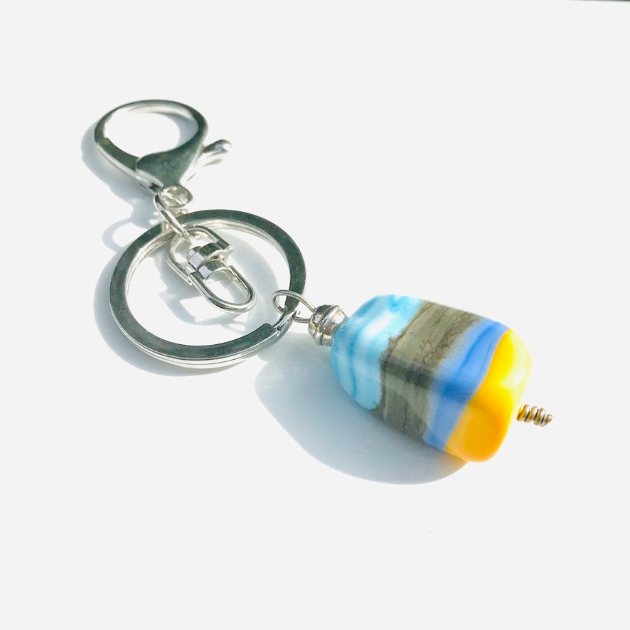 Caillou Quatuor Terrestre - Labelle Ikeya Création Originale - Porte Clefs Murano