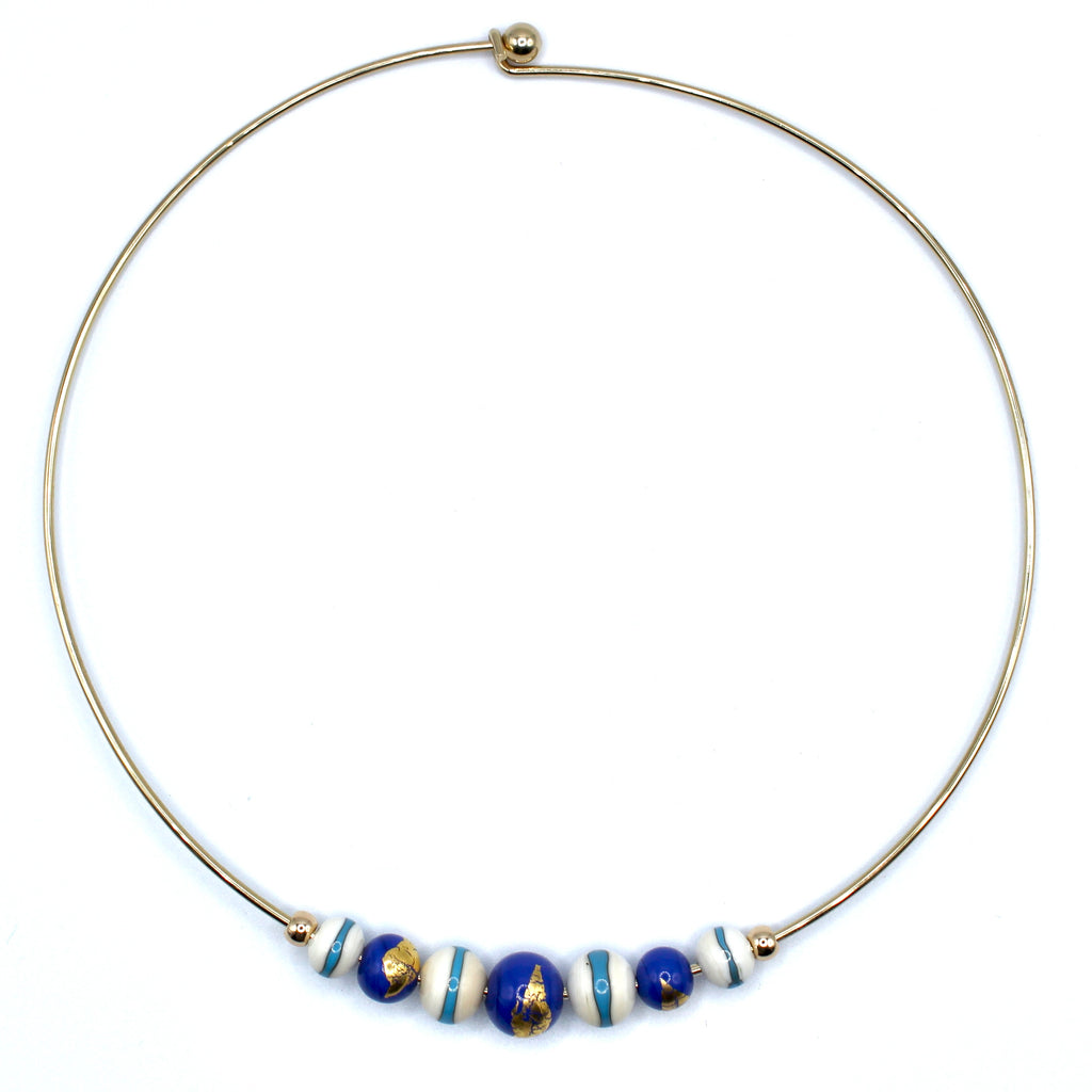 Tampa Lola Ras de cou Murano doré à l'or fin - Labelle Ikeya Création Originale - Ras de cou