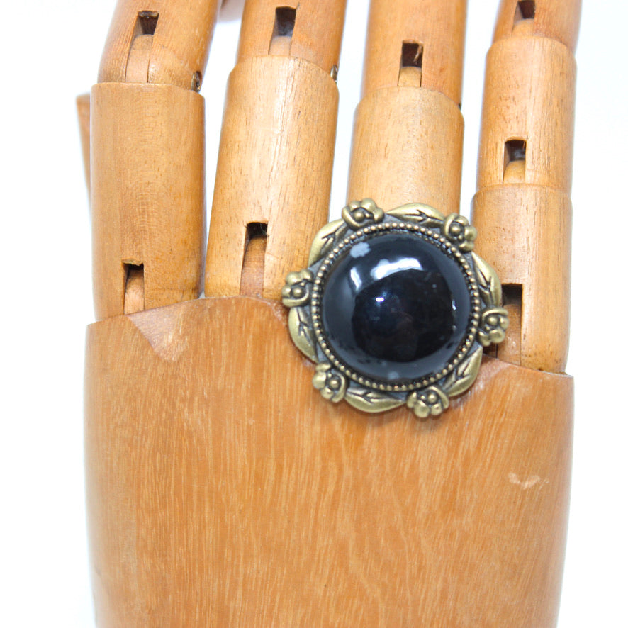 Bague Minérale Onyx - Labelle Ikeya Création Originale - Bague