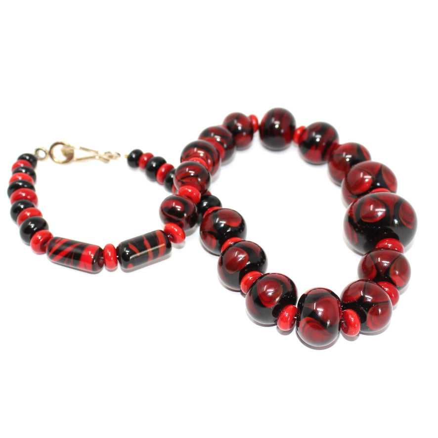 Atout Coeur Rouge Prestige - Labelle Ikeya Création Originale - Collier