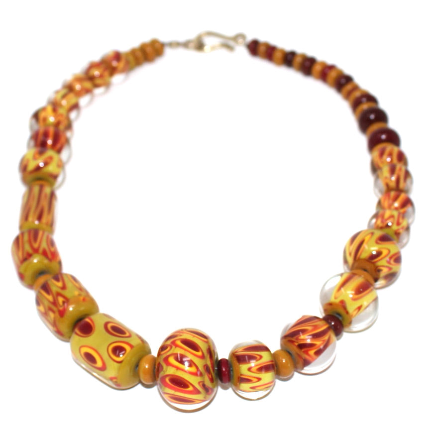 Panthère Sauvage Collier Murano Prestige - Labelle Ikeya Création Originale - Collier