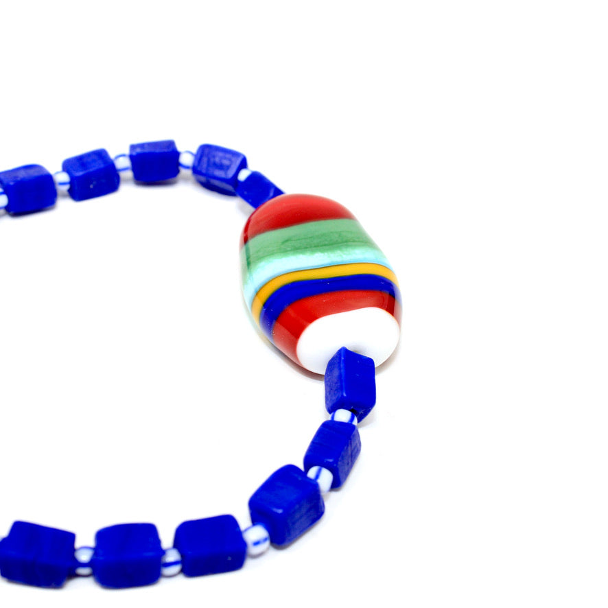 Color Collier Blue Bora Bayadère - Labelle Ikeya Création Originale - Collier