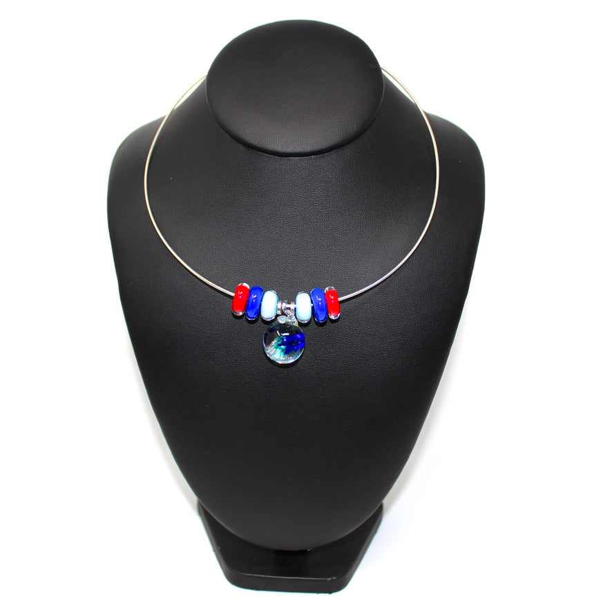 Hortensia Murano - Labelle Ikeya Création Originale - Ras de cou