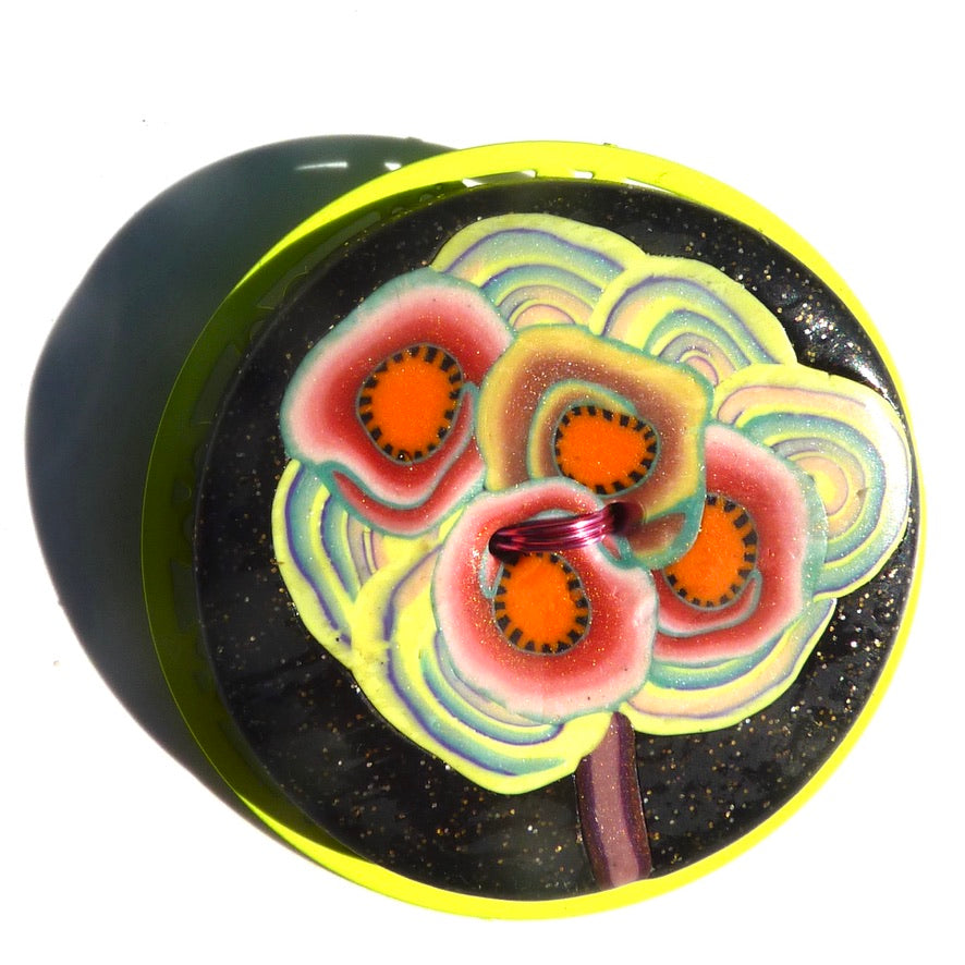 Bouquet de Fleurs Fluos - Labelle Ikeya Création Originale - Broches