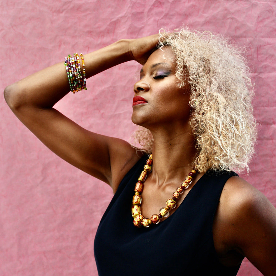 Panthère Sauvage Collier Murano Prestige - Labelle Ikeya Création Originale - Collier