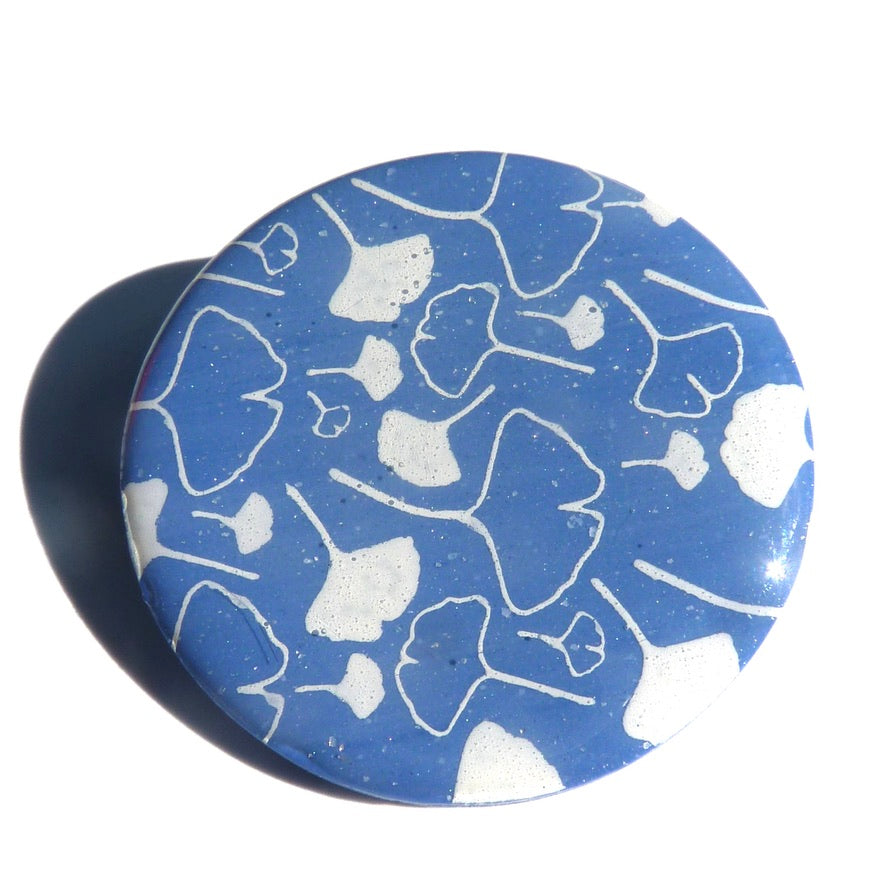Ginkgo Blue Jean - Labelle Ikeya Création Originale - Broches