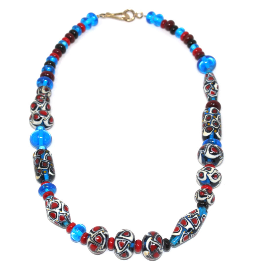 Blue Paon PuyLi Prestige - Labelle Ikeya Création Originale - Collier