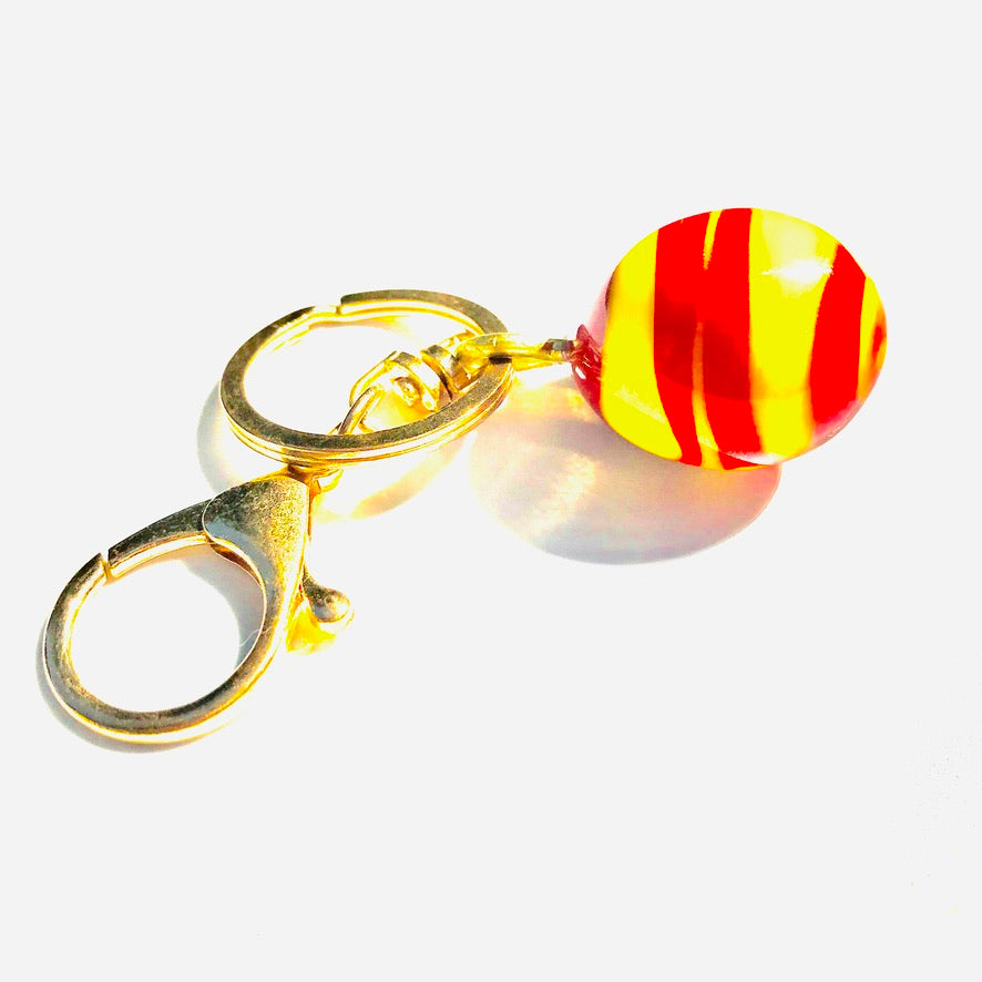 Œuf Grand Soleil Murano - Labelle Ikeya Création Originale - Porte Clefs Murano