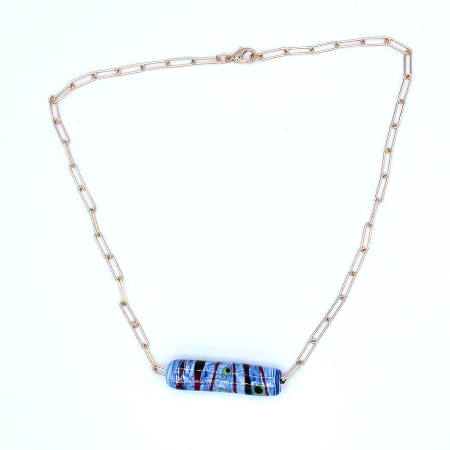 FREE Roula Murano Ras de cou doré à l'or fin - Labelle Ikeya Création Originale - Collier