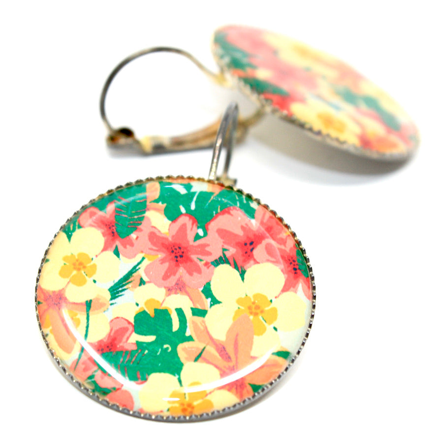 Sakura Dormeuses Fantaisies - Labelle Ikeya Création Originale - Boucles d'oreilles