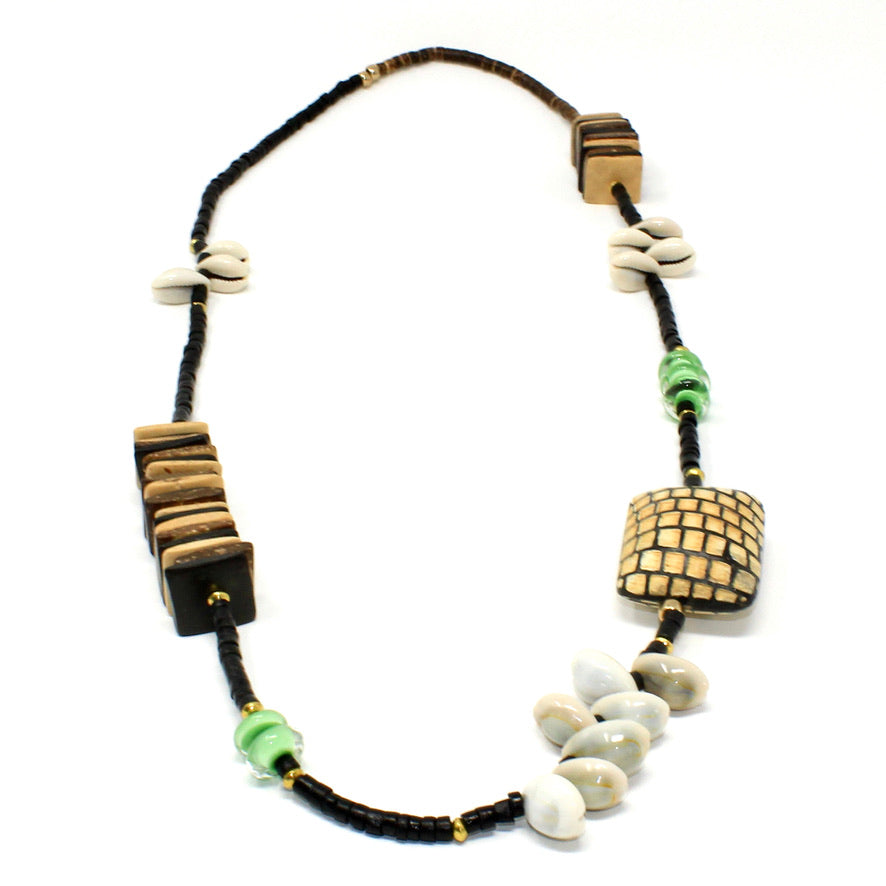 Cauri et Lagune - Labelle Ikeya Création Originale - Sautoir