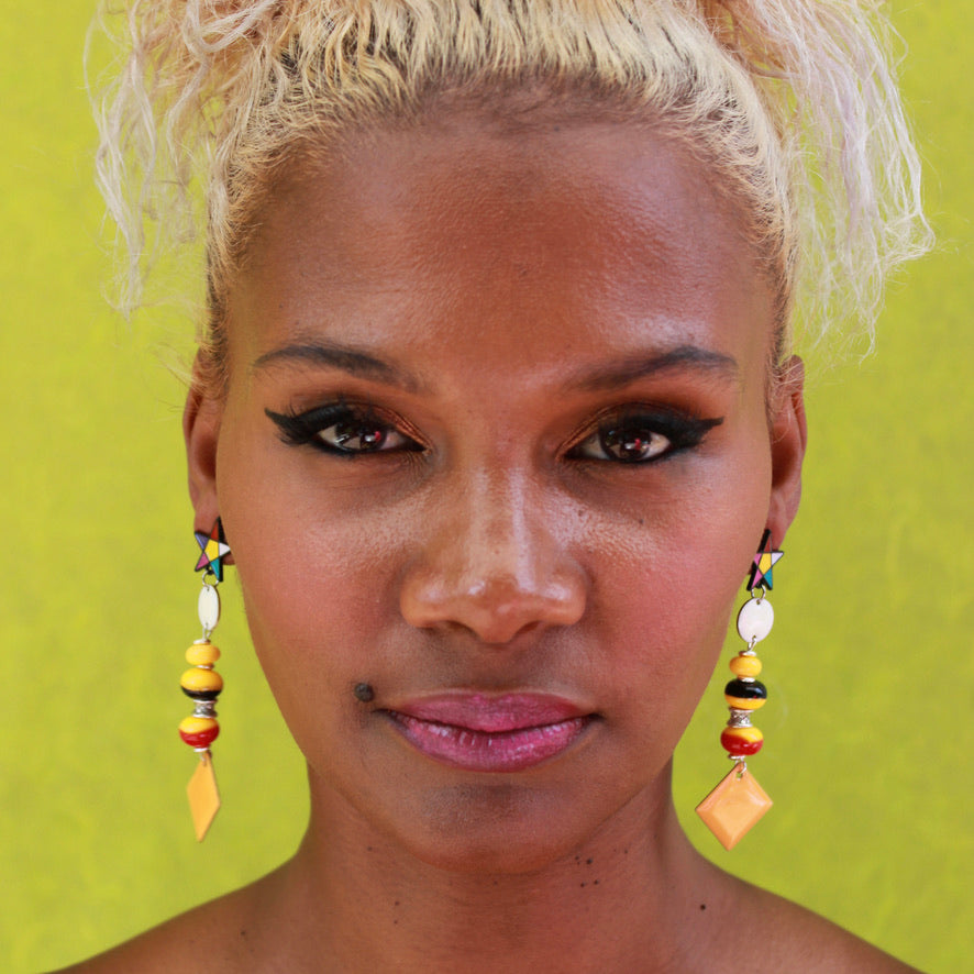 Kyria Arlequin - Labelle Ikeya Création Originale - Boucles d'oreilles