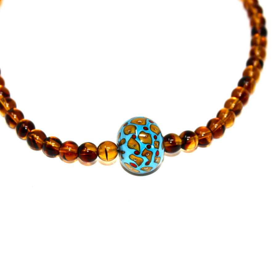 Abelia Kaléidoscope Murano - Labelle Ikeya Création Originale - Collier