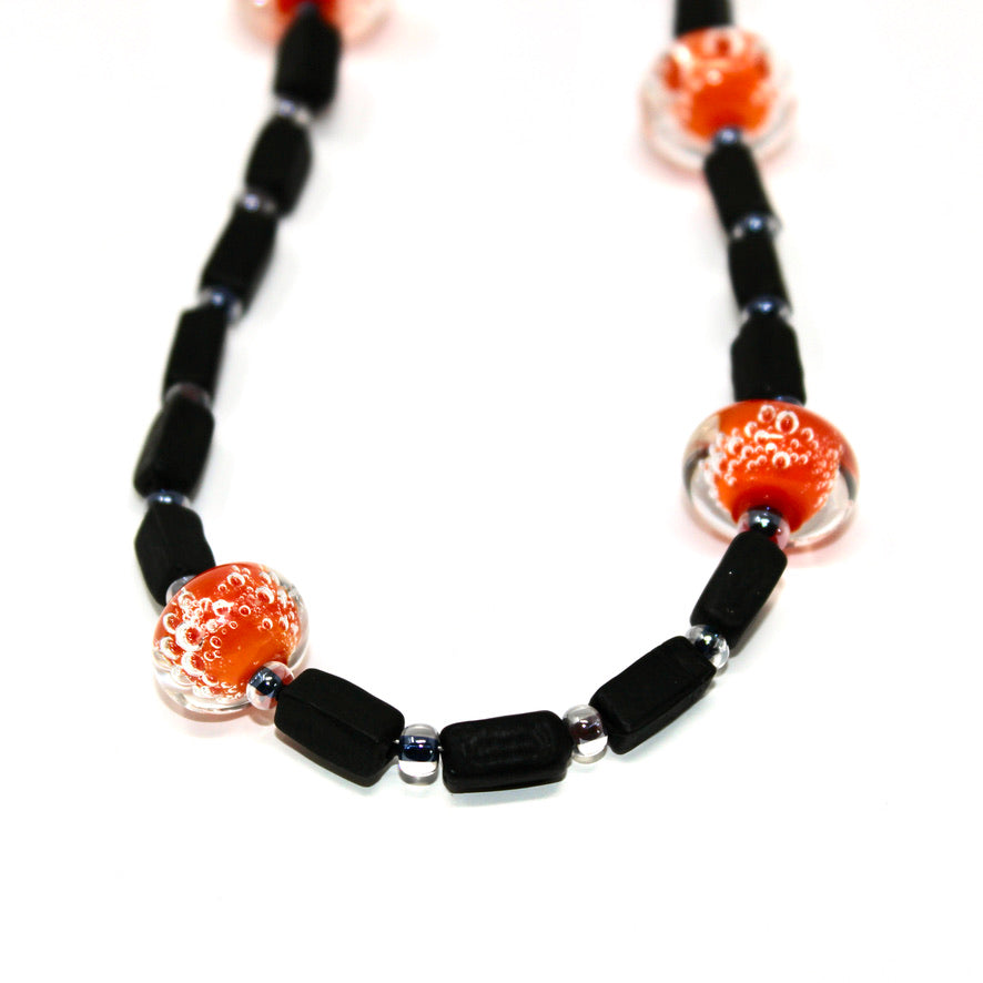 Orange Pep's Sautoir Murano - Labelle Ikeya Création Originale - Collier
