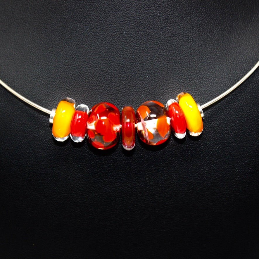 Coquelicots en Fête - Labelle Ikeya Création Originale - Ras de cou