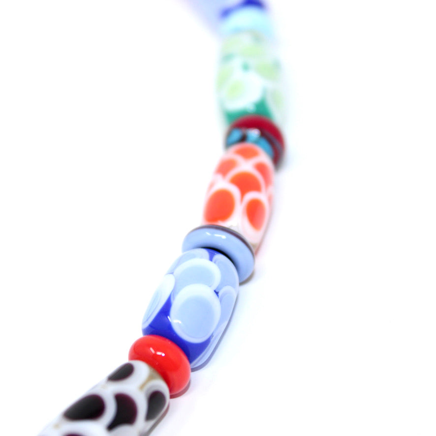 Roue de Paon Collier Prestige Murano - Labelle Ikeya Création Originale - Collier