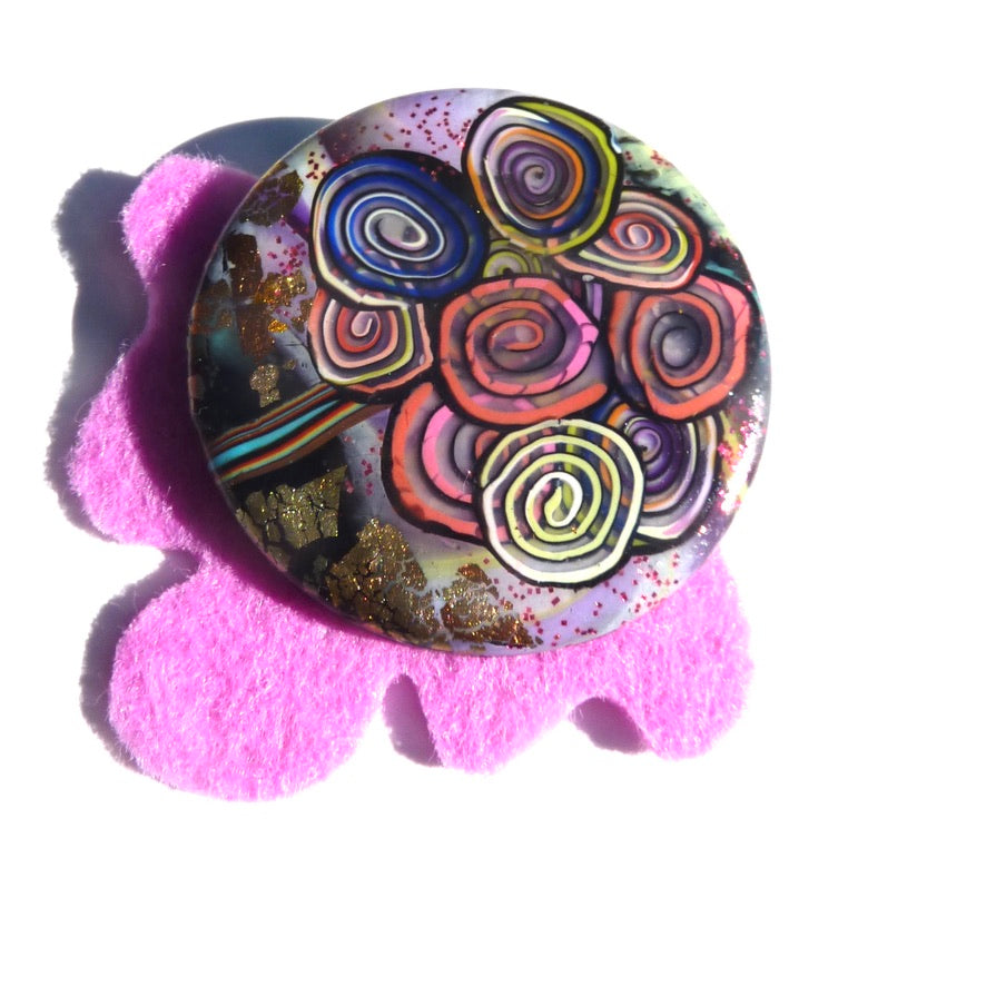 Bouquet de Fleurs Lilas Broche - Labelle Ikeya Création Originale - Broches