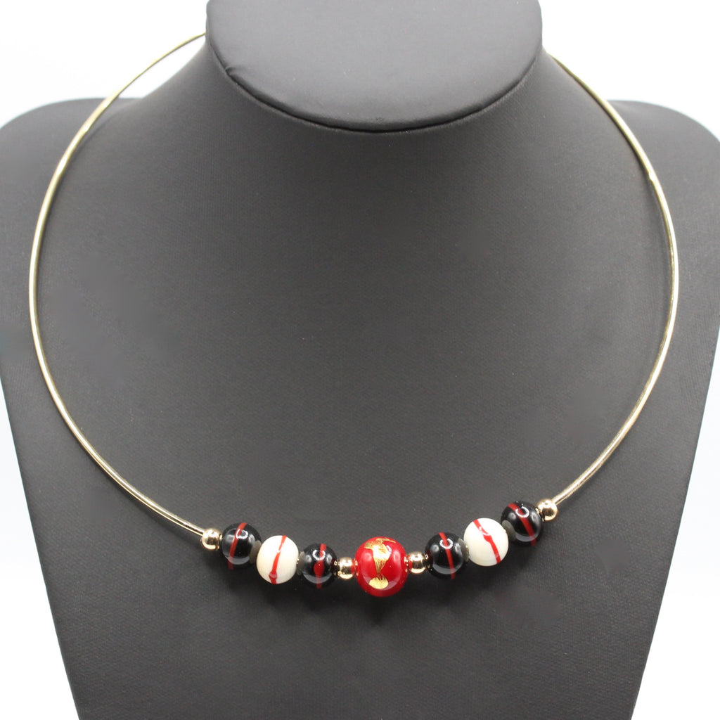 Carina Ras de cou Murano doré à l'or fin - Labelle Ikeya Création Originale - Ras de cou