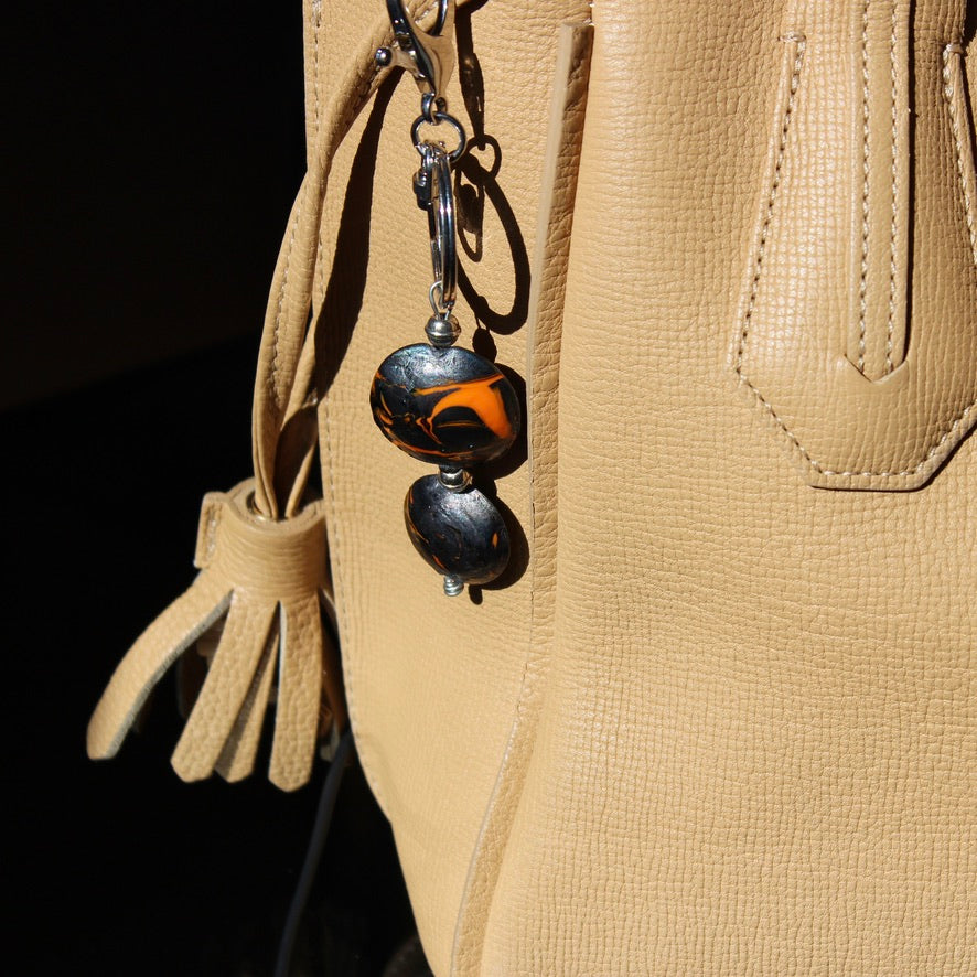 Métalico Duo Murano - Labelle Ikeya Création Originale - Porte Clefs Murano