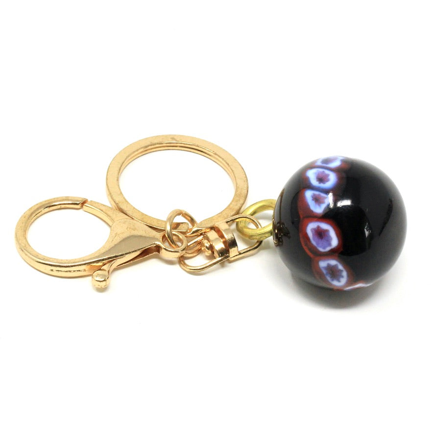 Œuf Murines Bleues Murano - Labelle Ikeya Création Originale - Porte Clefs Murano