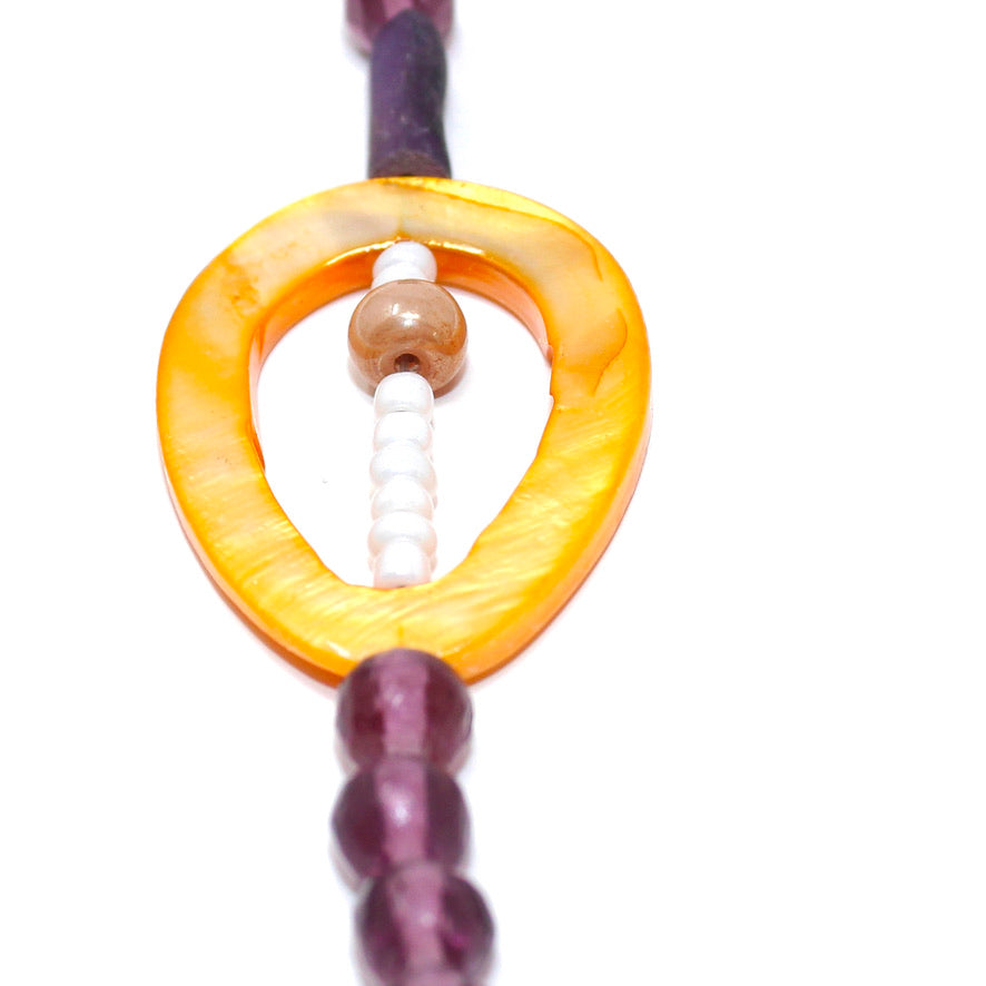 Astria Gypset Mauve Sun Baby - Labelle Ikeya Création Originale - Sautoir