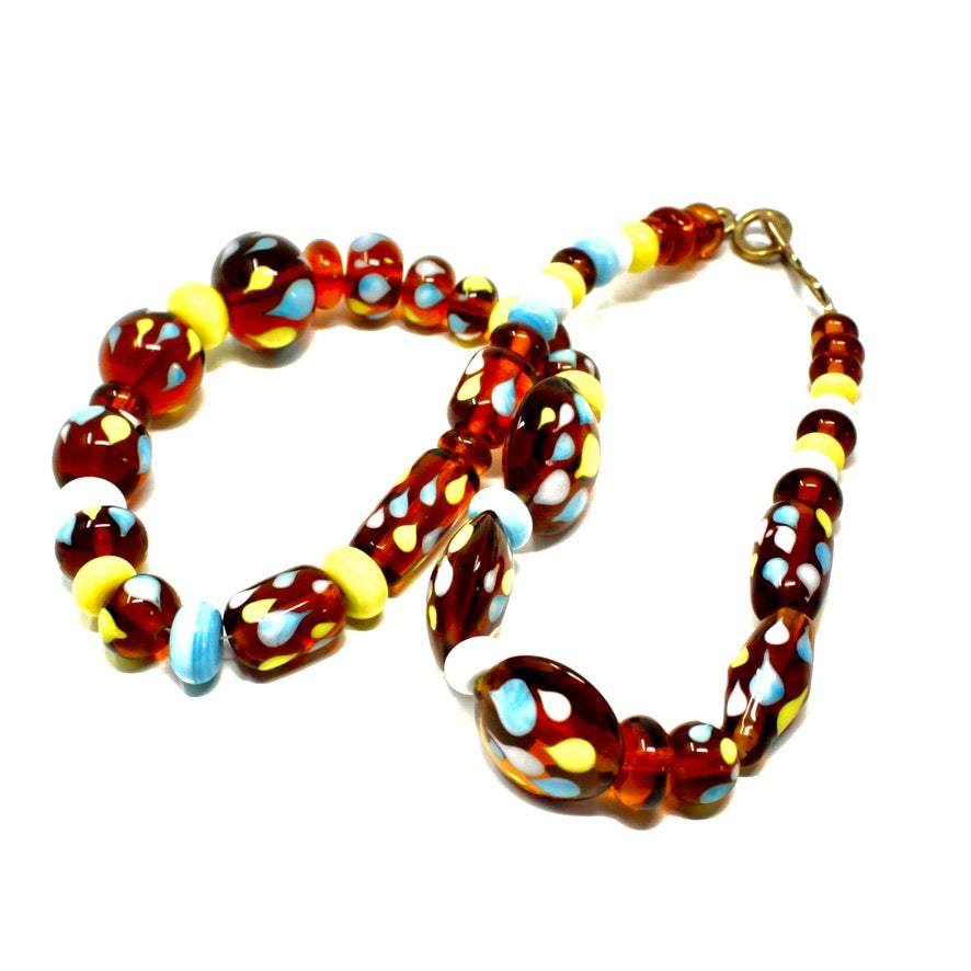 Craspedias Ambre Fleuri - Labelle Ikeya Création Originale - Collier