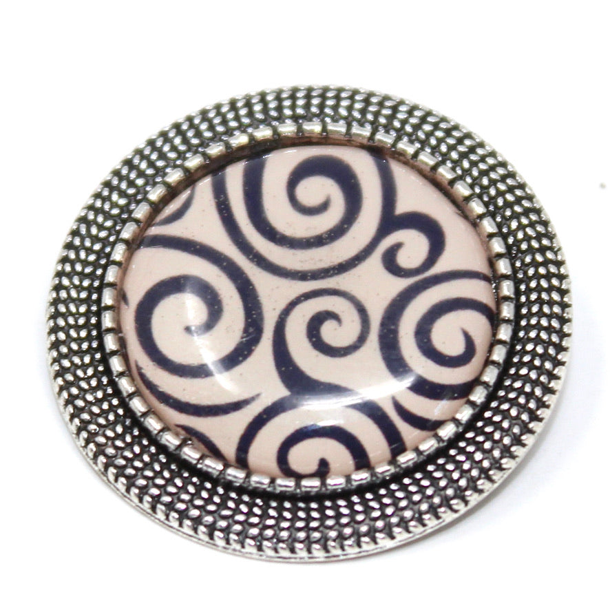 Broche Pin's Me Up Graphic Spirale - Labelle Ikeya Création Originale - Broches