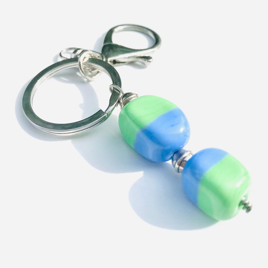 Caillou Terra Nova Murano - Labelle Ikeya Création Originale - Porte Clefs Murano