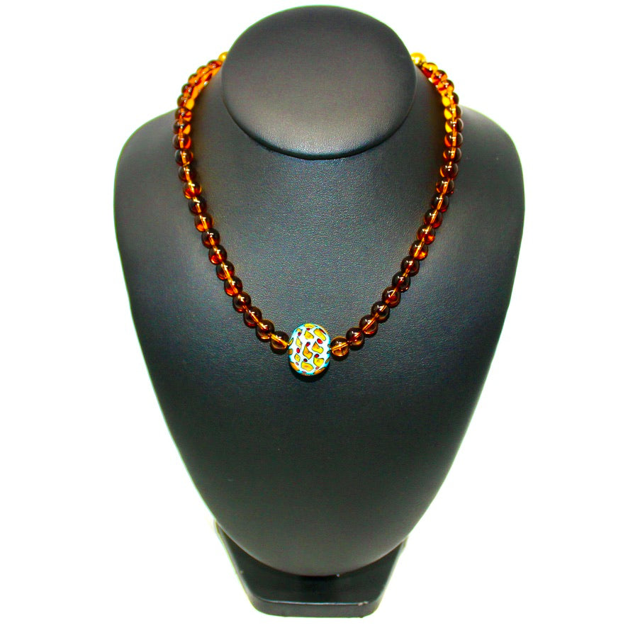 Abelia Kaléidoscope Murano - Labelle Ikeya Création Originale - Collier