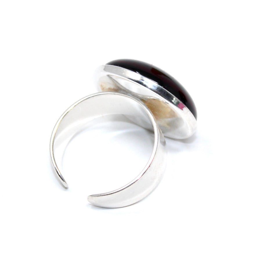 Bague Cristal de Bohème Violine Transparente - Labelle Ikeya Création Originale - Parure