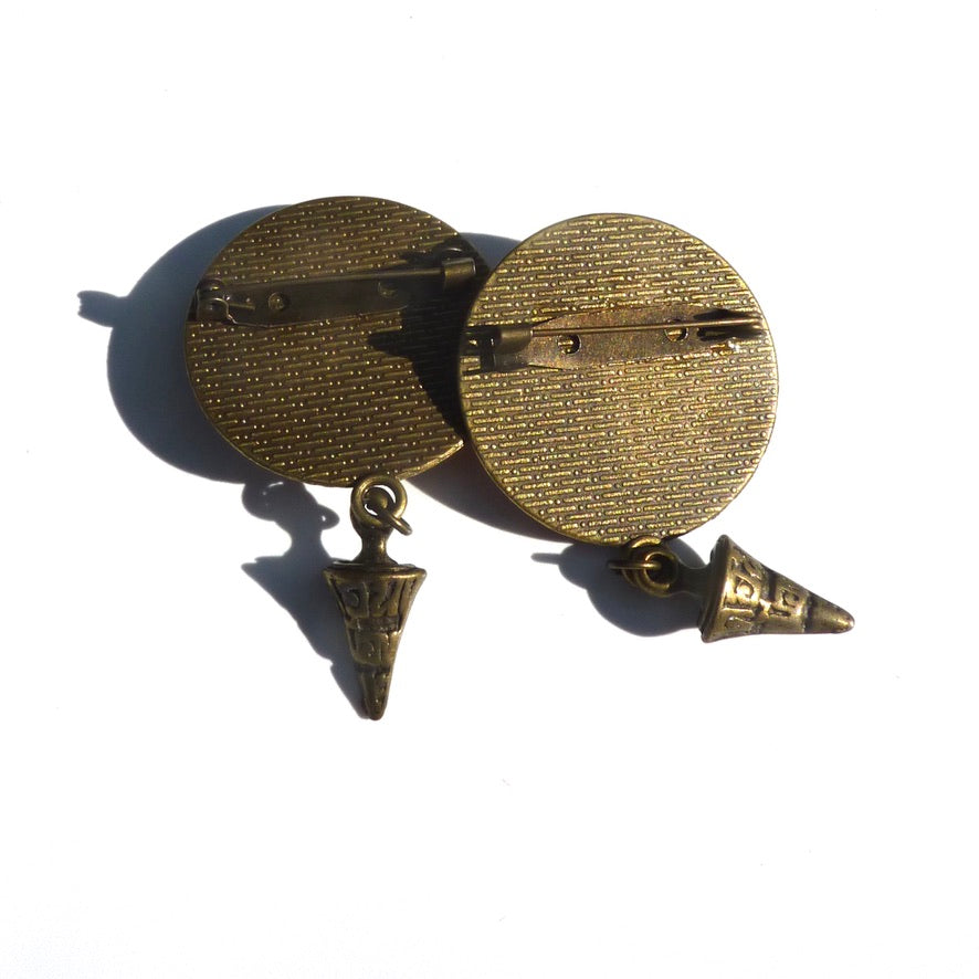 Œillade Fleurie Orange - Labelle Ikeya Création Originale - Broches