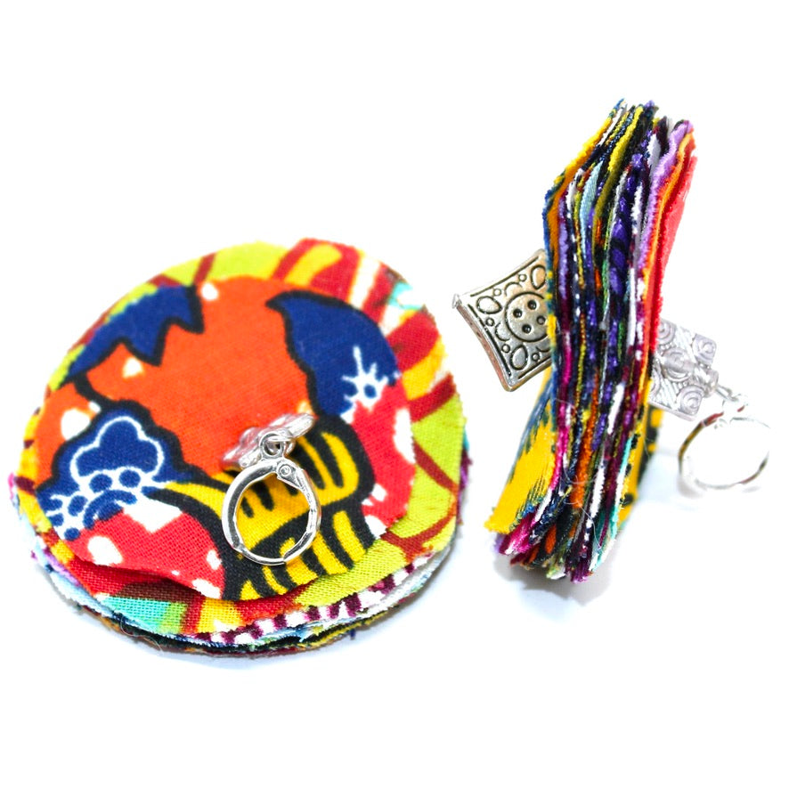 Dondou Wax - Labelle Ikeya Création Originale - Boucles d'oreilles