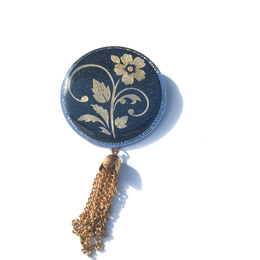 Fleur Dorée Majestueuse - Labelle Ikeya Création Originale - Broches