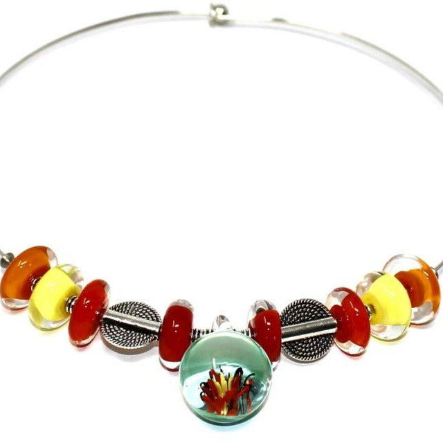 La Bignone en Murano - Labelle Ikeya Création Originale - Ras de cou