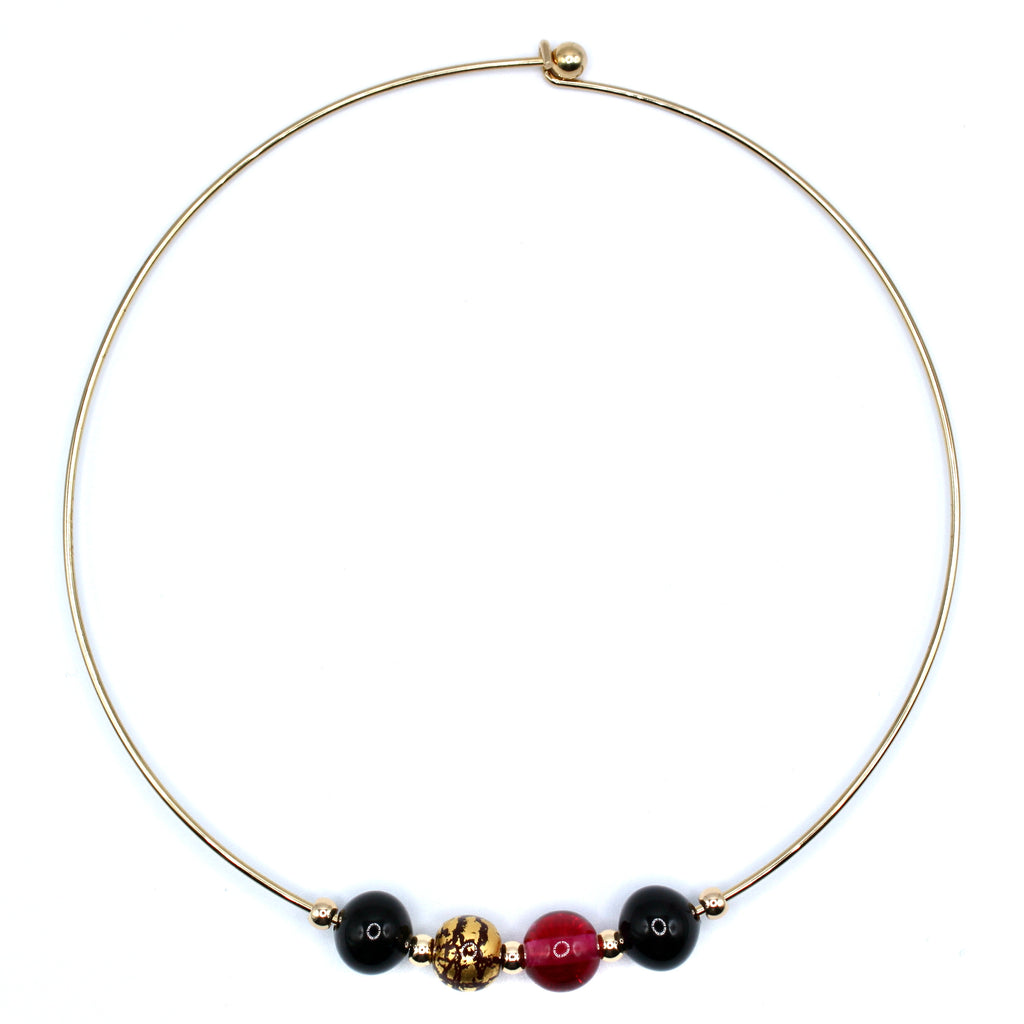 Venatici Oro Ras de cou Murano doré à l'or fin - Labelle Ikeya Création Originale - Ras de cou