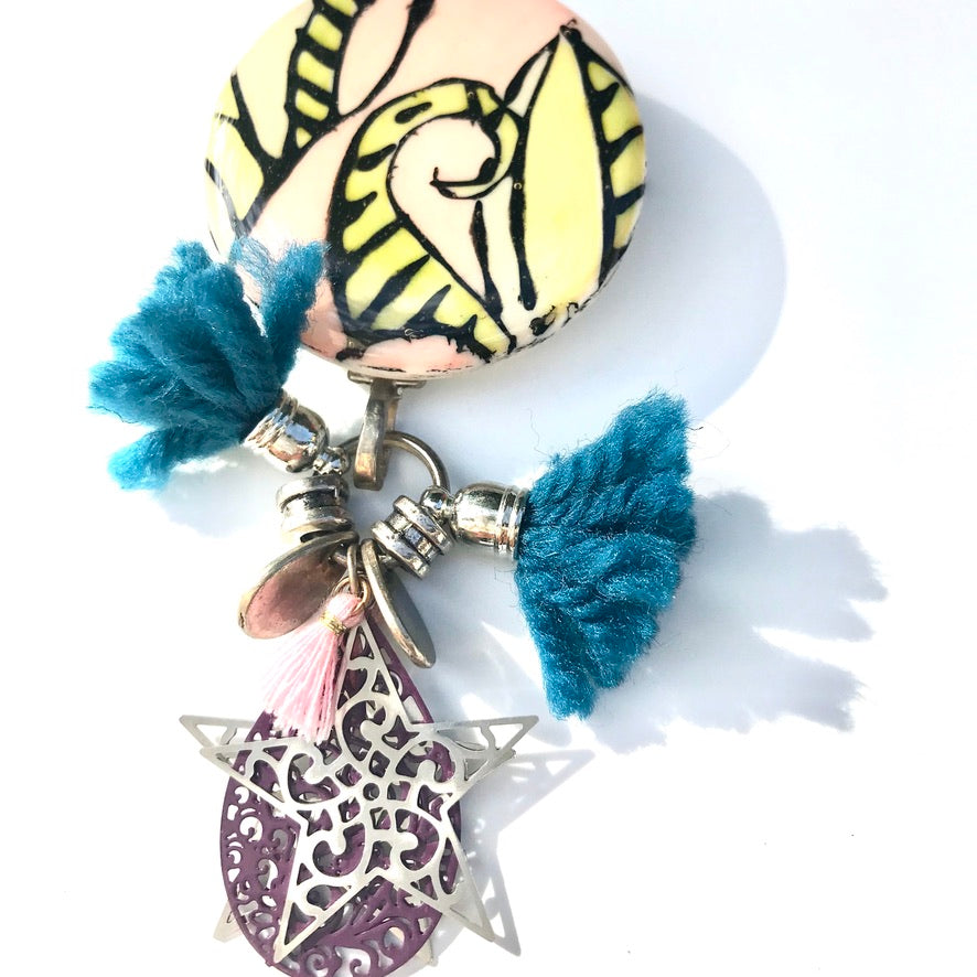 Pivoine Broche florale - Labelle Ikeya Création Originale - Broches