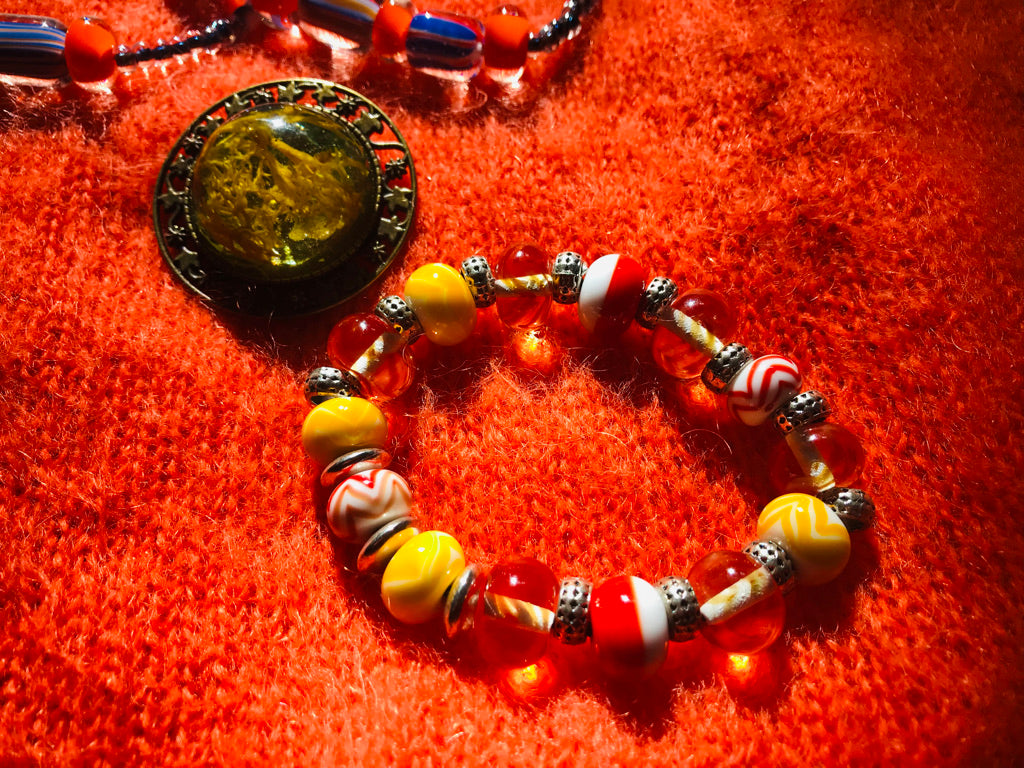 Orange Cool Sautoir - Labelle Ikeya Création Originale - Collier