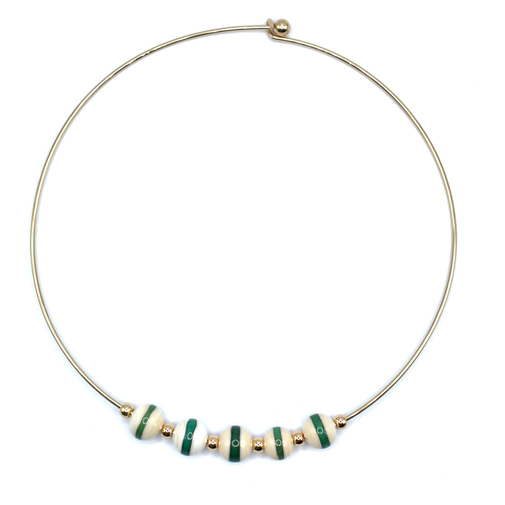 Verdura Oro Ras de cou Murano doré à l'or fin - Labelle Ikeya Création Originale - Ras de cou