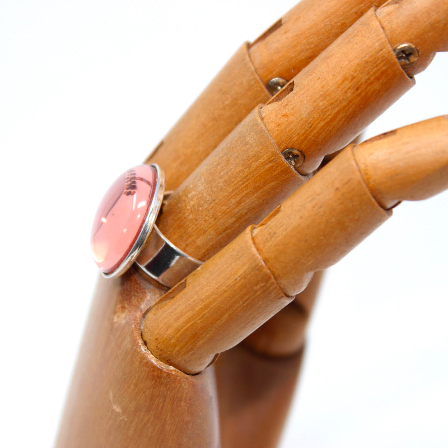 Bague Cristal de Bohème Rose Pink Transparente - Labelle Ikeya Création Originale - Parure