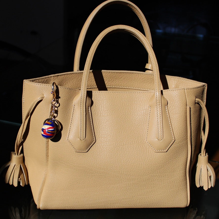 Œuf Entrelacés Multicolores Murano - Labelle Ikeya Création Originale - Porte Clefs Murano